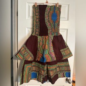 Ankara print/African party dress. “Plus size”